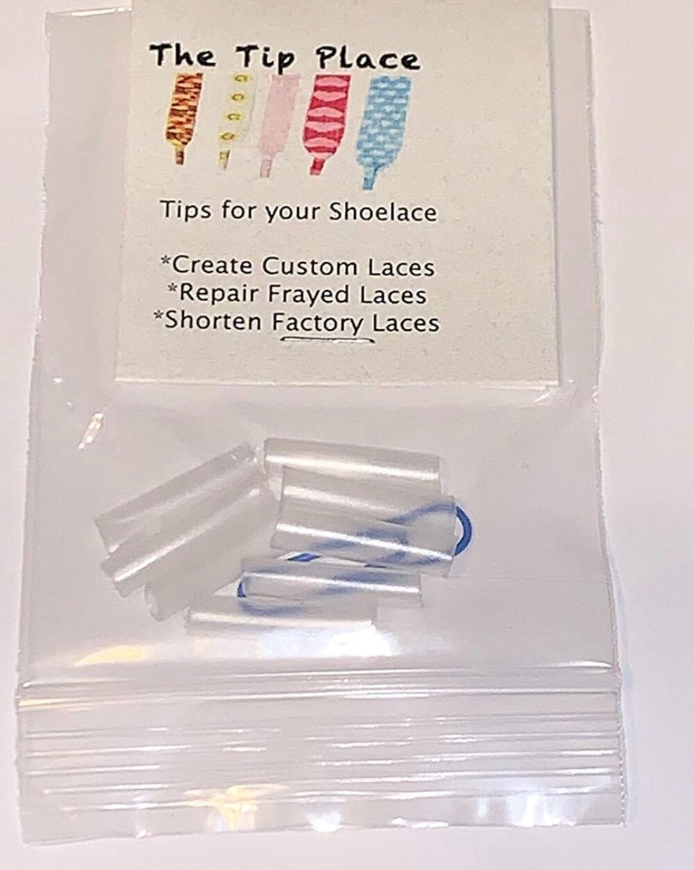 The tip of shoelace an aglet Replacement CLEAR